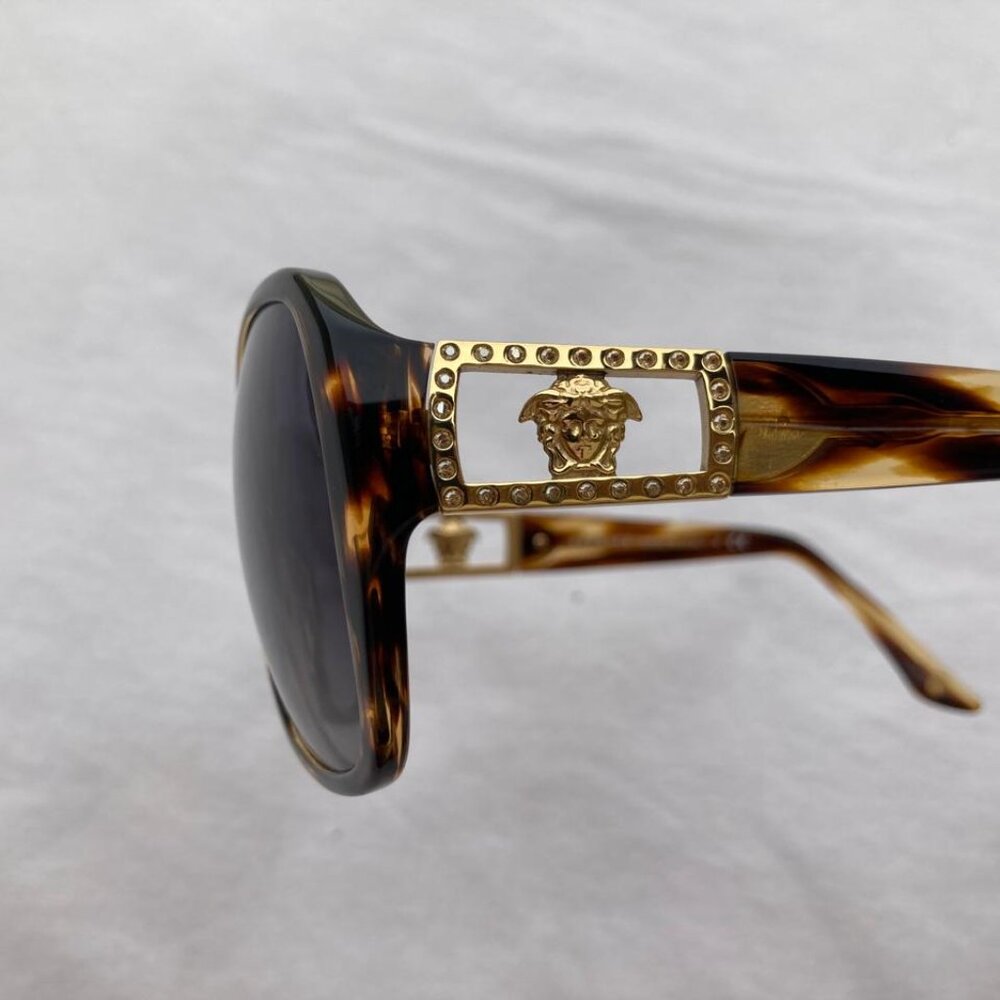 VERSACE Women MOD. 4242-B 5025/13 Tortoise Brown Gems/Brown Sunglasses - Picture 3 of 17